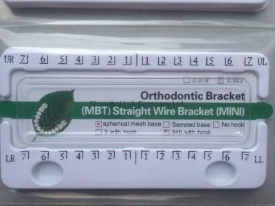 Mini Mbt Straight Wire Metal Orthodontic Bracket with Hooks 0.018/0.022
