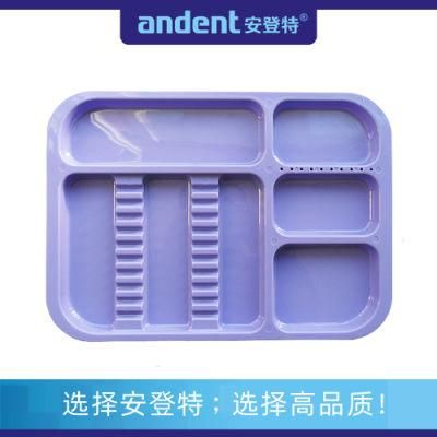 Fully Autoclavable Plastic Divided Tray for Medical Dental Use