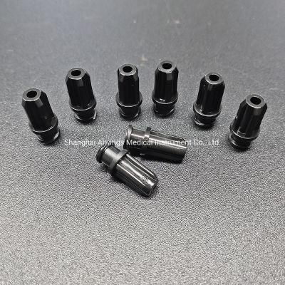 Black Plastic Material Caps for Luer Lock Syringes