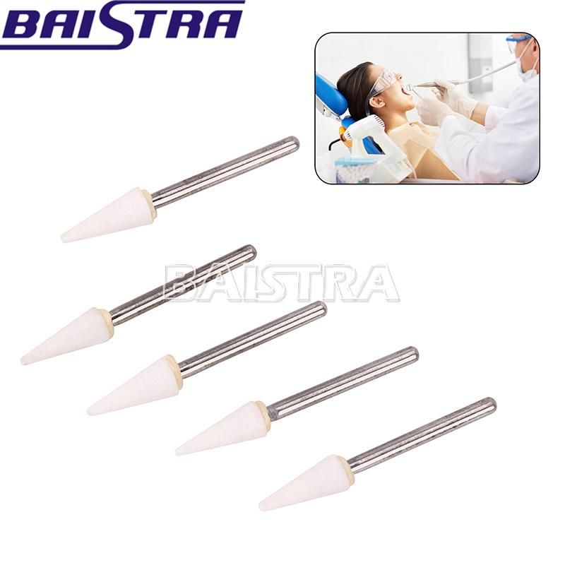 Dental Cone Shape White Stone Polishing Fg Burs 12/Pk Abrasion