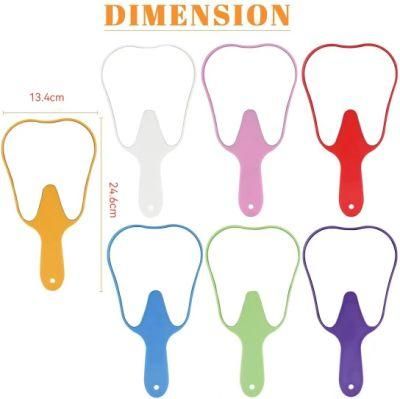 Dental Tooth Shaped Plastic Cute Oral Clinic Gifts Handheld Makeup Mirror