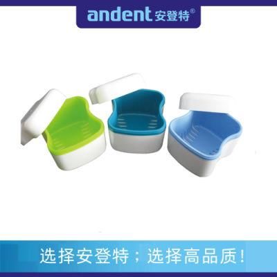 Assorted Colors Plastic European Denture Box with Net