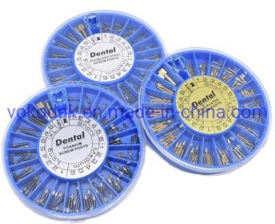 Dental Titanium Goldplate Screw Post Dental Material