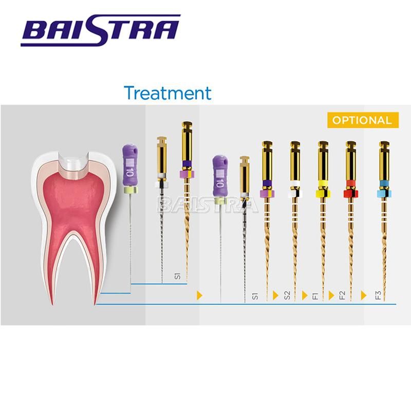 Dental Endodontic Gold Taper Niti Rotary Files Engine Use 25mm Dental Files