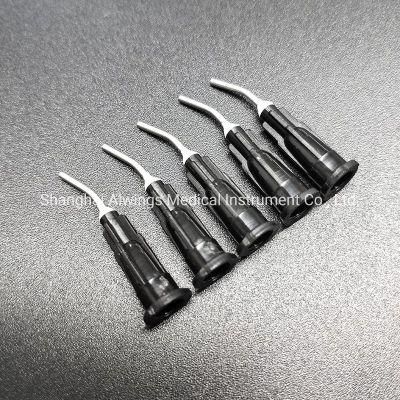 Dental Disposable Pre-Bent Needle Black Irrigation Tips for Composite Materials