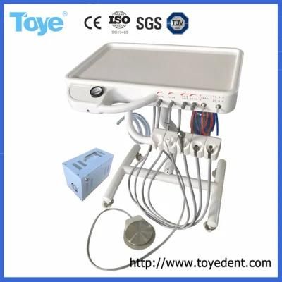 Portable Dental Unit Instrument Trays Easy Movable Dental Cart