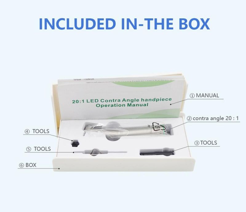 Hot Selling Dental Equipment 20: 1 Contra Angle with Imported Ceramic Bearing