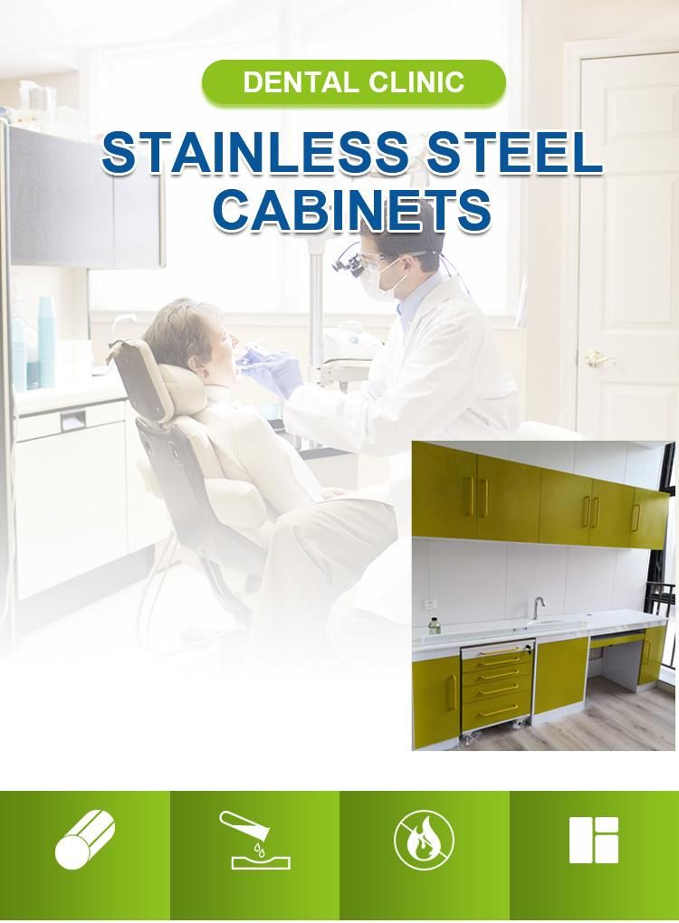 OEM Stainless Steel Wall Mounted Dental Clinic Combination Cabinet