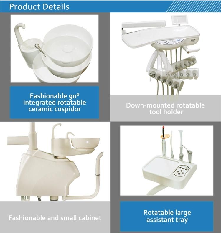 Factory Manufactured Promotion Dental Unit Chair with LED Light