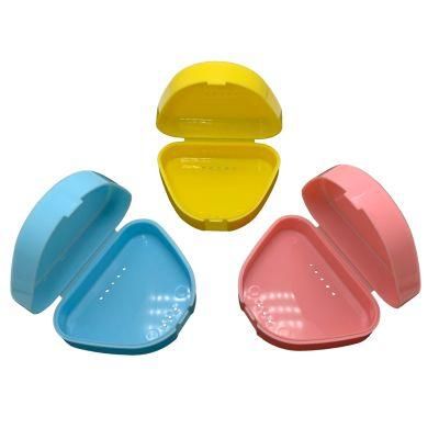 Triangular Plastic Orthodontic Retainer Box Dental with Vent Holes