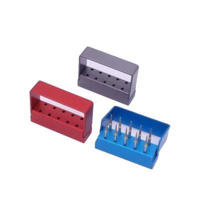 10 Holes Dental Drill Accessories Storage Dental Burs Holder Box