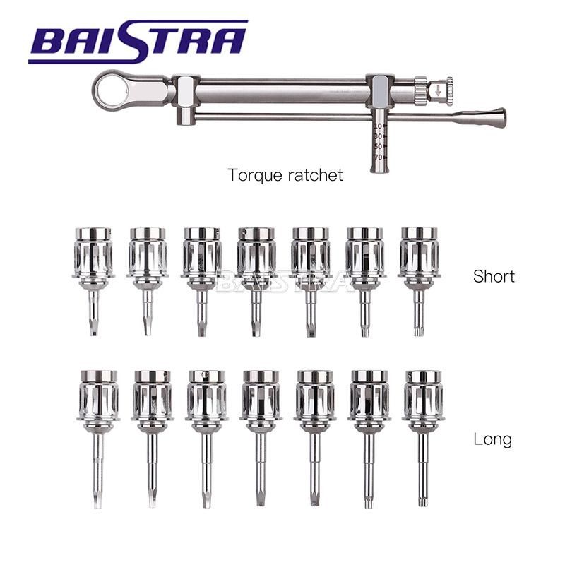 Universal Dental Implant Torque Wrench Ratchet Drivers Kit 10-70ncm