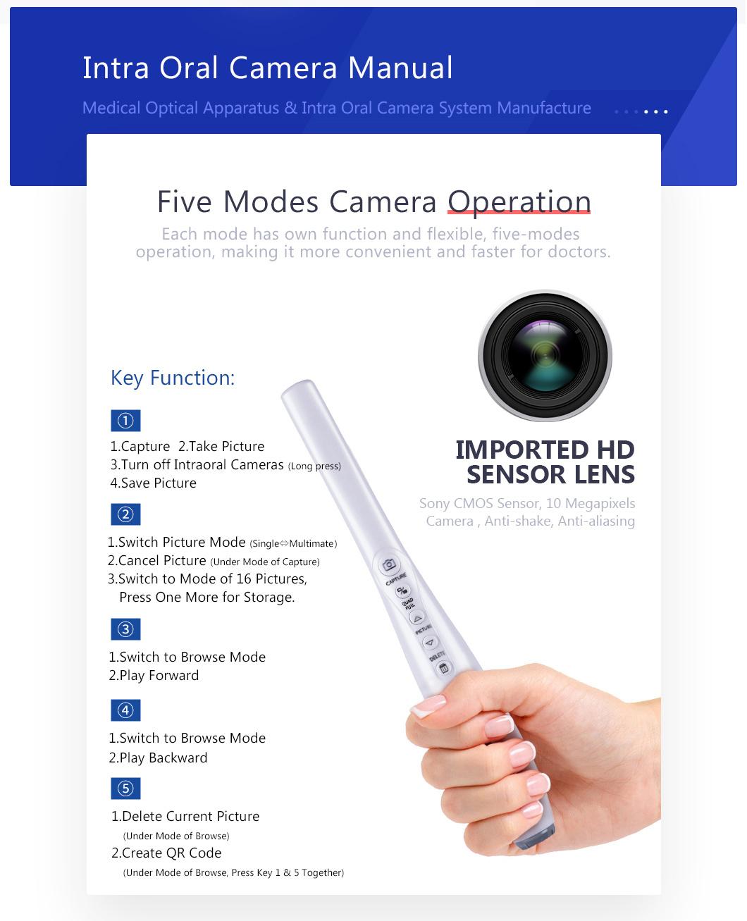 Dental Camera Intraoral with Monitor Gnatus Certificates