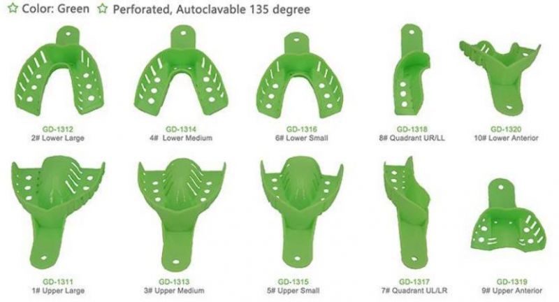 Hot Sale Orthodontic Plastic Impression Tray for Impression