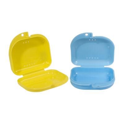 Wholesale Plastic Denture Box Compact Dental Orthodontic Retainer Box for Travel