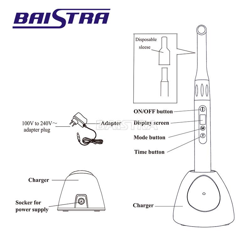 High Intensity Dental LED Curing Light Wireless LED Dental Curing Light