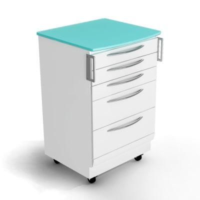 Abrasion Resistant Mobile Dental Cabinet with Drawers for Storage