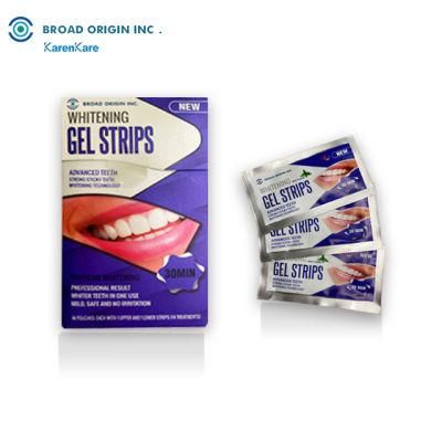 Effectively Whiten Teeth 6%HP Gel Strips Teeth Whitening Gel Strips for Adult