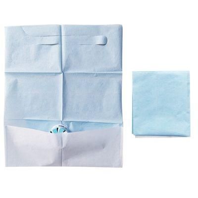 Hot Sale Medical Surgical Supplies Dental Paper Disposable Bib Apron with Pocket for Adults Patient