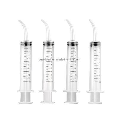 Dental Irrigation 3ml 6ml 12ml Syringe with Curved Tip