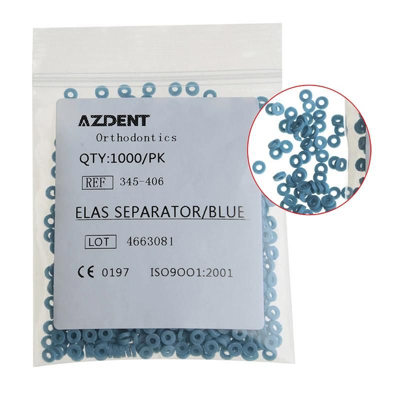 Best Quality High Strength and Elasticity Blue Color Dental Separator Elastomeric