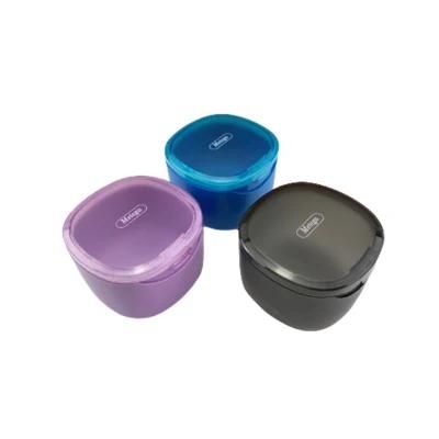 High Quality Dental Plastic Retainer Aligner Invisible Braces Container Cleaning Bath Case with Strainer Basket