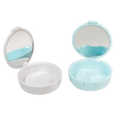 Customer Logo Dental Orthodontic Teeth Denture Storage Aligner Retainer Box with Mirror