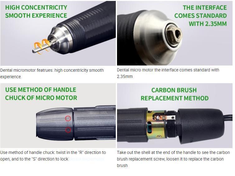 Non-Carbon Brushless Micromotor Polishing Handpiece