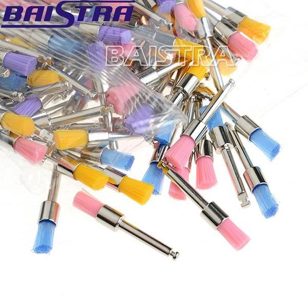 100PCS/Box Nylon Colorful Flat Type Dental Prophy Brushes Pb-330