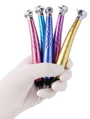 Colorful High Speed Push Button Air Turbine Handpiece 4 Hole