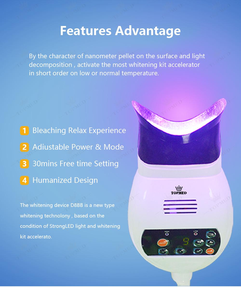 Three Colors Function LED Light Lamp Teeth Whitening Bleaching Machine