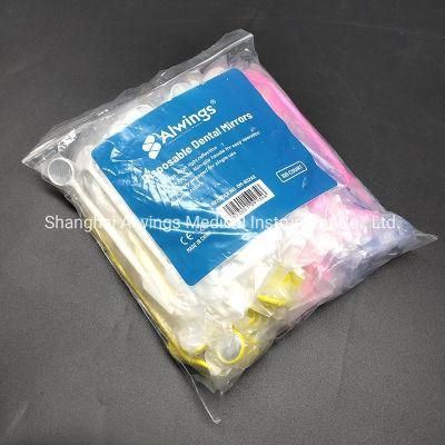 Dental Disposable Mounth Mirror with Glass Lens Bag Packing