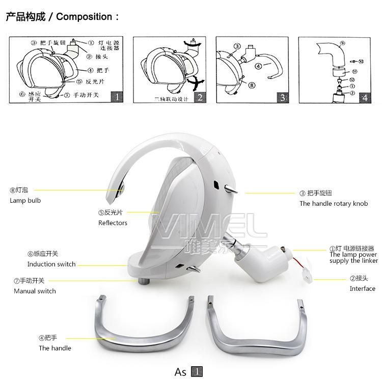 Reflectance LED Dental Lamp Shadowless Operating Light