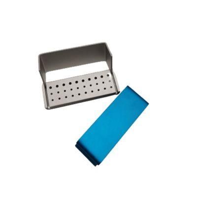 15 Holes Aluminum Opening Autoclavable Aluminum Dental Bur Sterilizing Holder Stand Block Disinfection Box