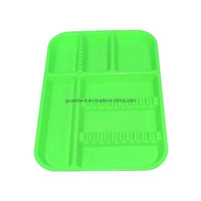 High Quality Dental Set-up Plastic Instrument Tray Autoclavable Divided Tray Dental Supplies