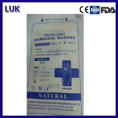 Sterile Latex Surgical Gloves of Medical Hospital Equipment Instrument