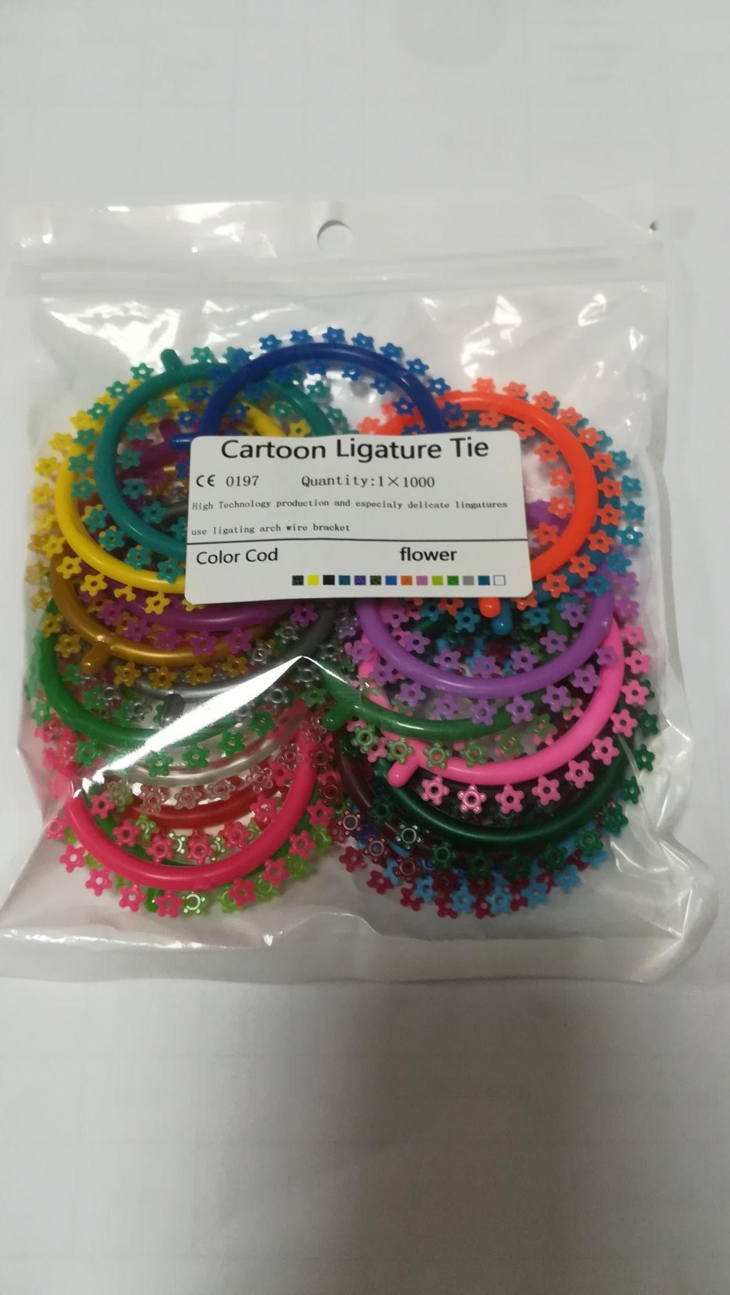 Dental Orthodontic Ligature Tie Color Cartoon Elastomeric