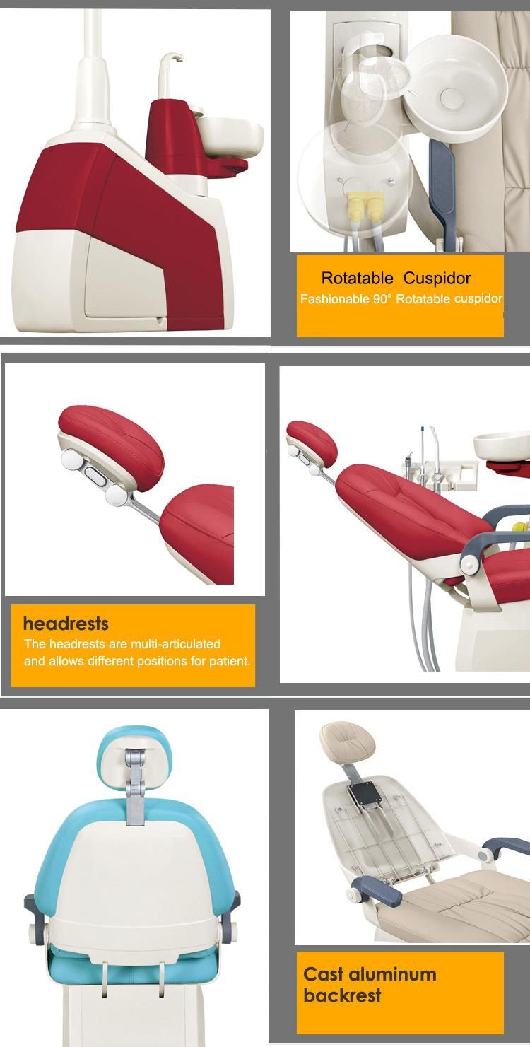 Ce & FDA Approved Gladent High Quality Colorful Dental Unit with LED Sensor Lamp (GD-S350)