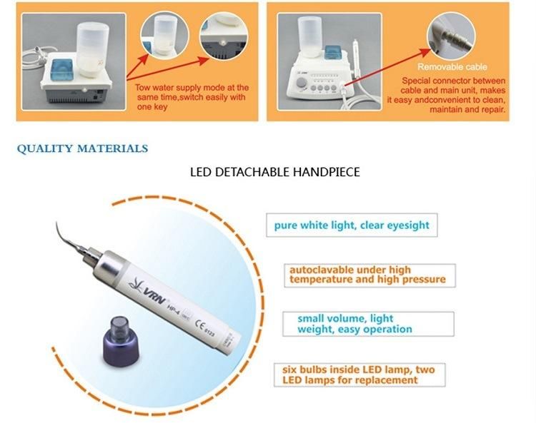 Wireless Control Auto-Water Supply Dental Ultrasonic Scaler Scaling Irrigation Tooth Cleaning Machine