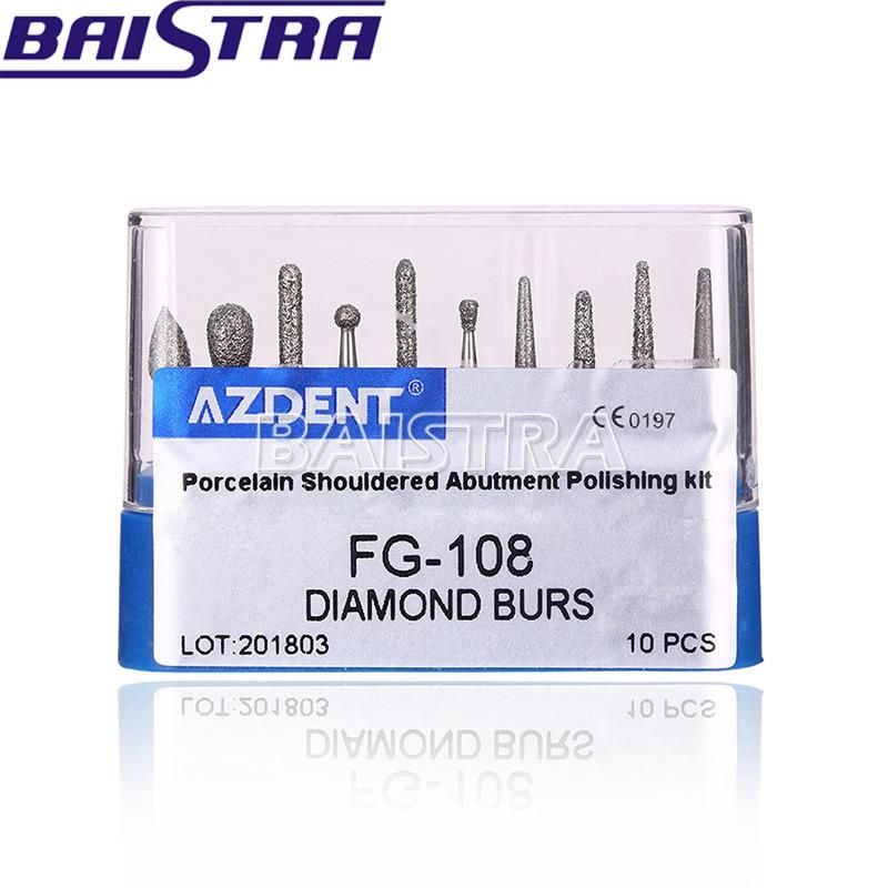 Dental Porcelain Shouldered Abutment Polishing Diamond Burs Kit