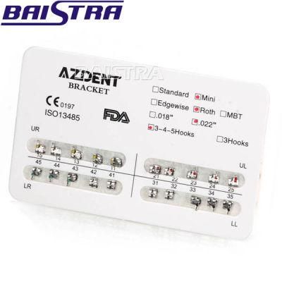 Azdent Metal Bondable Mini Roth Dental Brackets for Orthodontic