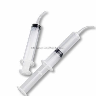 Dental Syringe 12cc Disposable Curved Disposable Dental Impression Syringe Curved Tip Luer Lock Syringes Injection Syringe