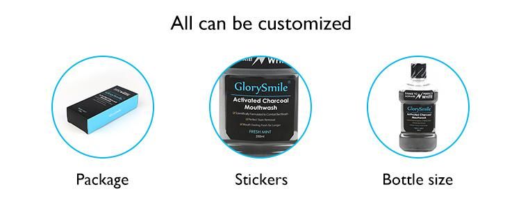 Fresh Breath Oral Care Activated Charcoal Teeth Whitening Mouthwash