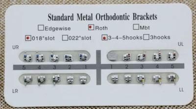 Standard Bondable Mbt Dental Orthodontic Brackets Materials