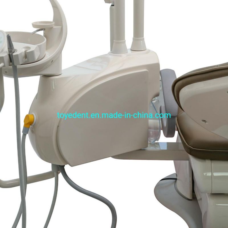 Leather Dental Unit Dental Chair Metal Frame Adjustable Electronic Dental Chair Unit