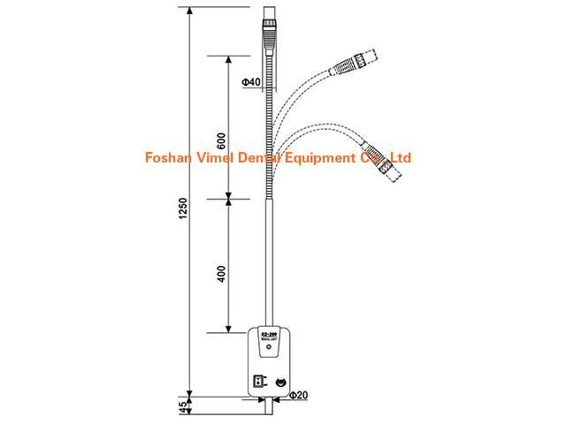 Dental Halogen Light Surgical Medical Exam Light Lamp Wall Mounted