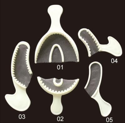 Disposable Dental Impression Bite Registration Tray with Nylon Net