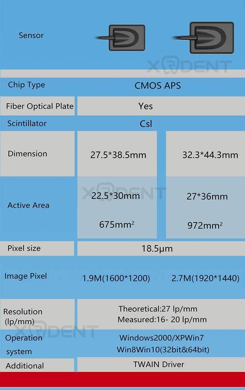 Rvg High Resolution Dental Digital X-ray Sensor China Dentistry Equipment