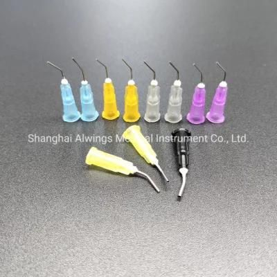 Dental Composite Irrigation Tips Dental Disposable Pre-Bent Needle Tips