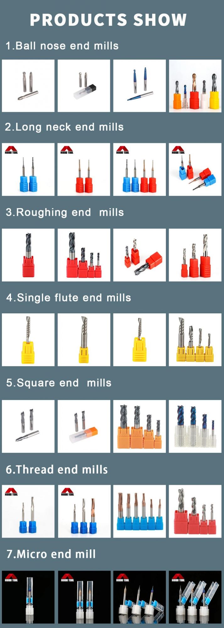 Manufacture HRC65 High Cutting Speed Square End Mills